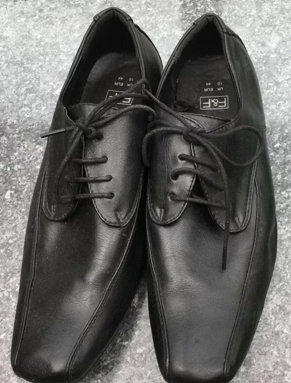 F F Mens Black Shoes Size 10 Uk eBay