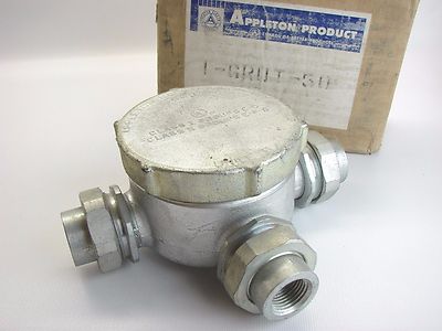 Appleton Electric GRUT50 Unilet Outlet Box 1/2'' Hubs Class I C&D Class II E,F,G
