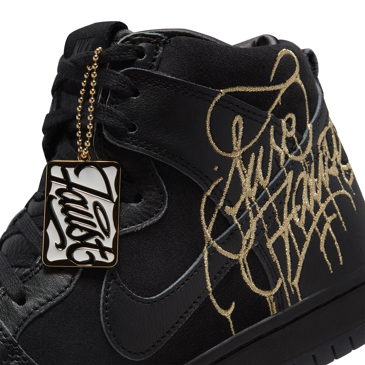Faust x Nike SB Dunk High PRO Black and Metallic Gold [US 7-11] DH7755-001  New