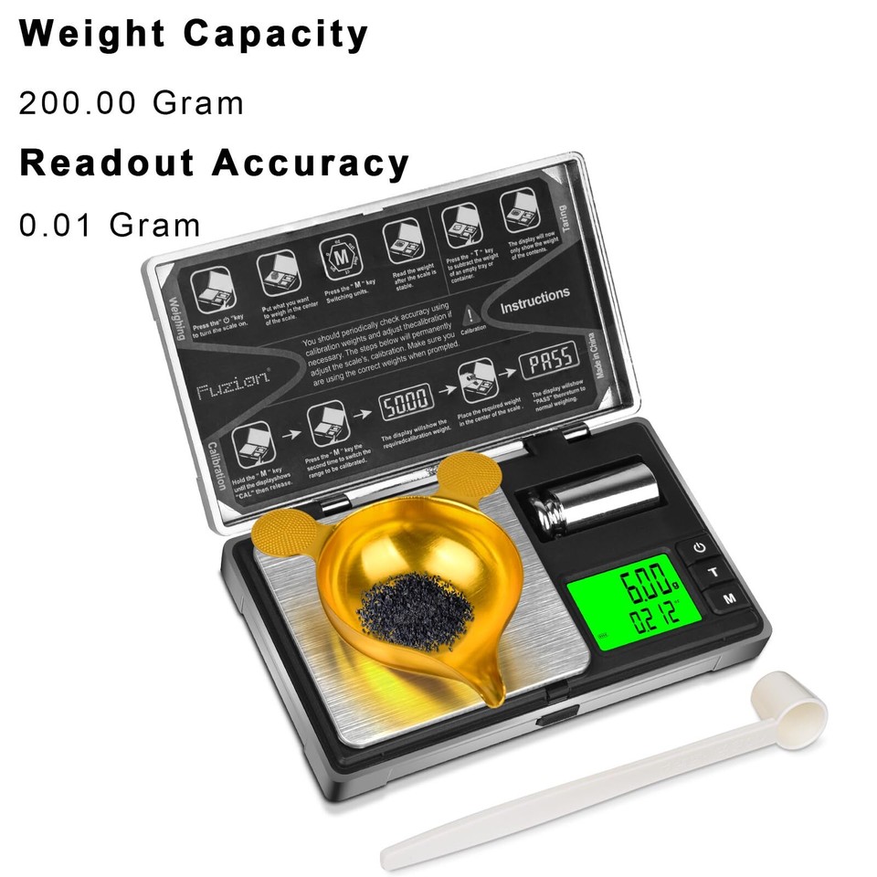 Gram Scale, CASH200 Digital Pocket Scale, 0.01g Digital Grams Scale