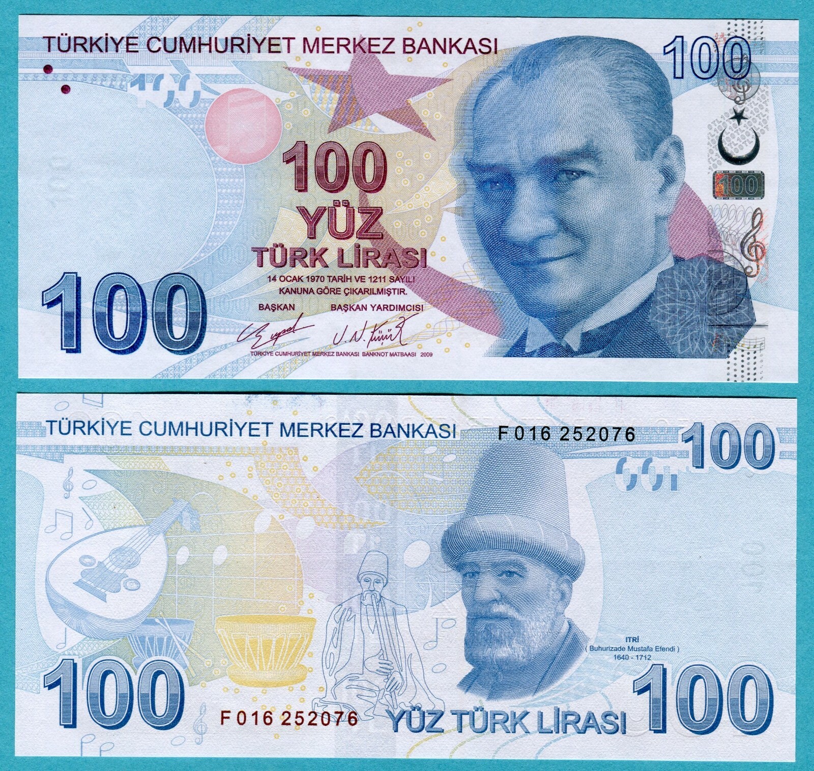 Turkey 100 Lira 2009(2020) P226d UNC**New sign | eBay