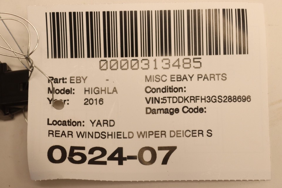 20142019 TOYOTA HIGHLANDER REAR WINDSHIELD WIPER DEICER SWITCH BUTTON