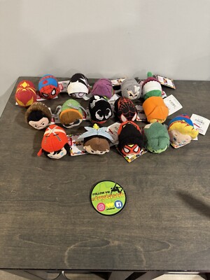 Disney Store Marvel Tsum Tsum Spider-Man Plush Lot of 16 - Main Image