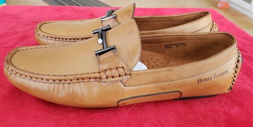 Henry Ferrera "Prince" Men's Slip-On Faux Suede Loafers. Sz 10. New without Box - 第 1/8 張圖片