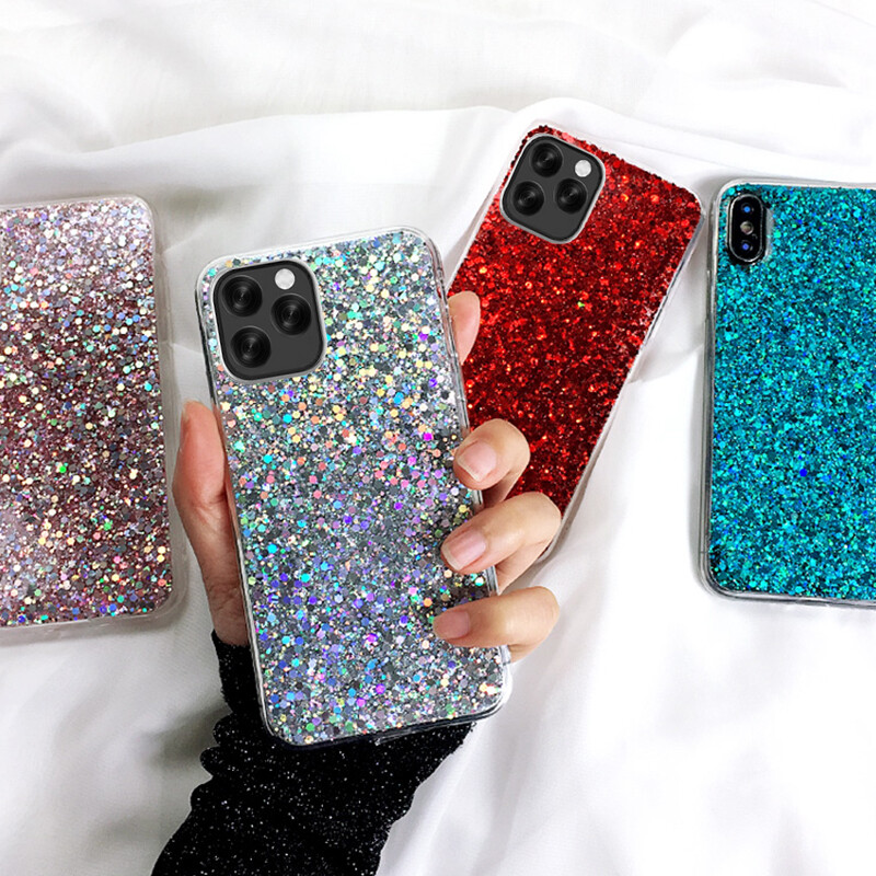 Luxurious Gradient Glitter Case For IPhone 16 Pro Max, Non-Yellowing Clear TPU Slim Bling Sparkle Cute Shockproof Lightweight Phone Case Cover For Women Girls IPhone 16 Pro Max,Pink - Foto 6
