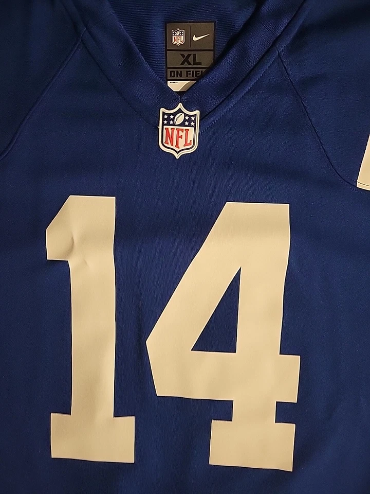 NUEVO CON ETIQUETAS CAMISETA NIKE ON FIELD SERIGRAFIADA HAKEEM NICKS PARA HOMBRE TALLA XL AZUL Foto 2 de 4