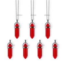 Natural Quartz Chakra Crystal Healing Point Cut Gemstone Pendant Reiki Necklace