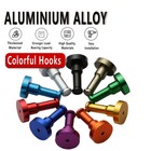 3Pcs Colour Aluminum Single Hook Hat Coat Clothes Door Bathroom Wall Hook Hanger