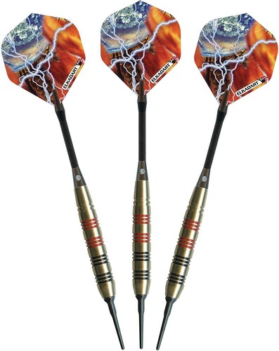 Elkadart Storm Soft Tip Darts Black and Red Rings 18 Grams