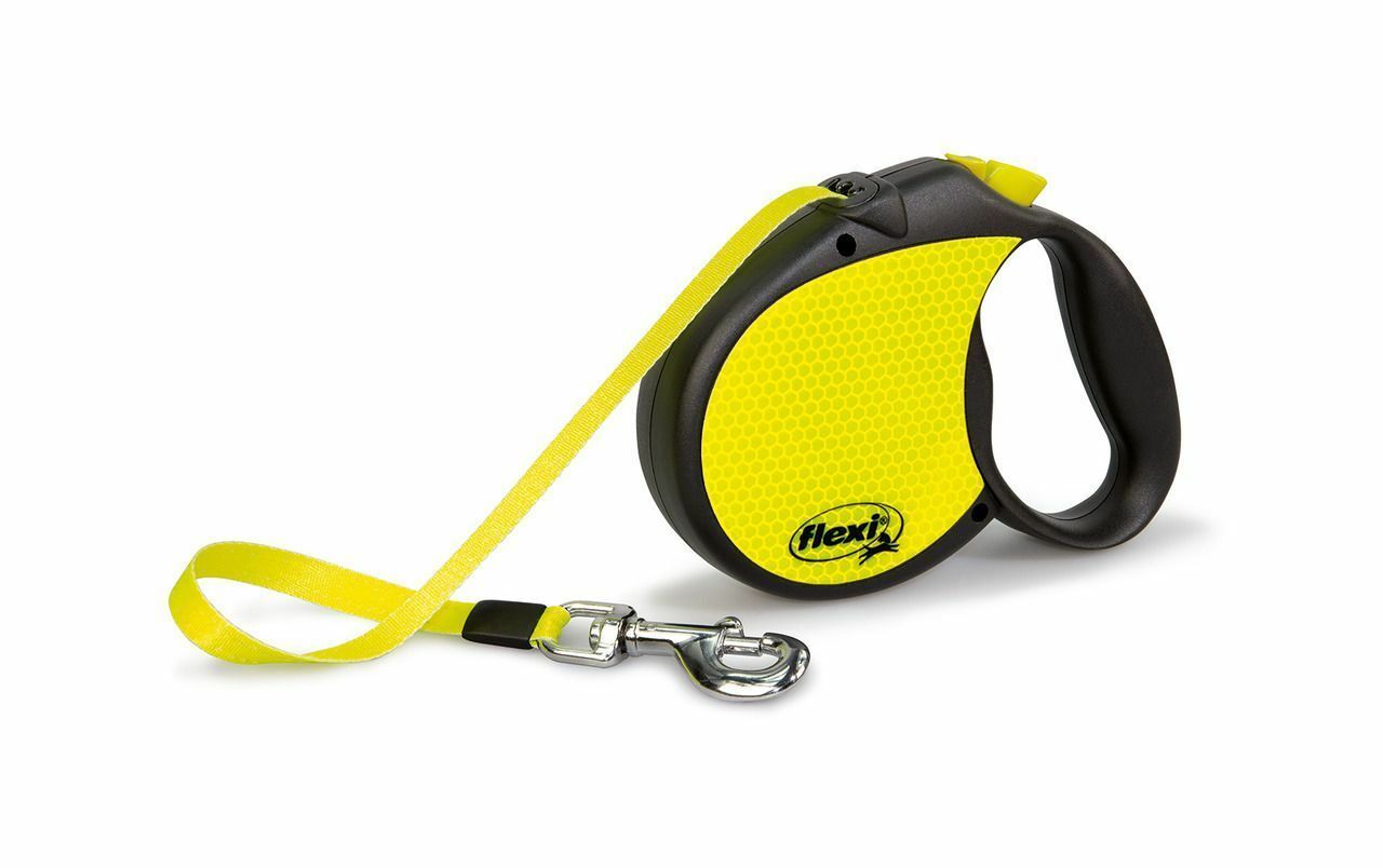 flexi NEON Gurt  5 m L schwarz max. 50 kg Hundeleine Leine Gurtleine OVP