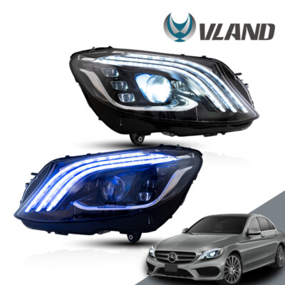 Upgrade LED Projektor Scheinwerfer Für Mercedes-Benz C-Klass W205 2015-2021 Paar