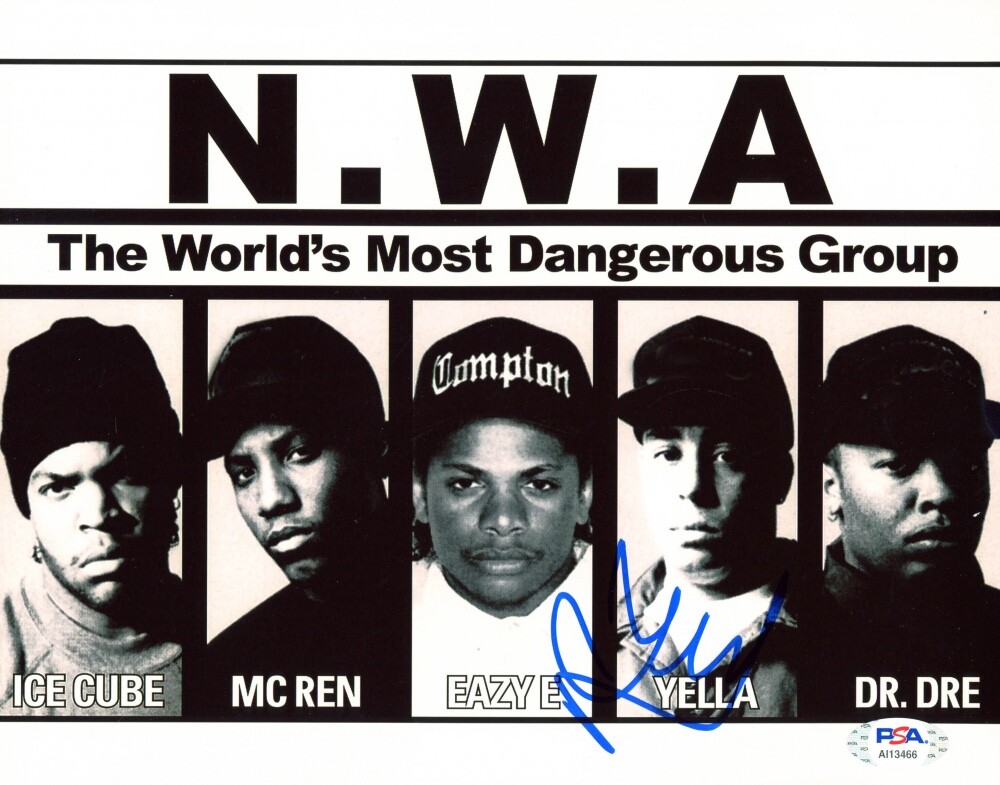 Ice Cube, DJ Yella signed NWA Straight Outta Compton album Proof Beckett COA STAR Ice Cube, DJ Yella signed NWA Straight Outta Compton album Proof Beckett COA STAR