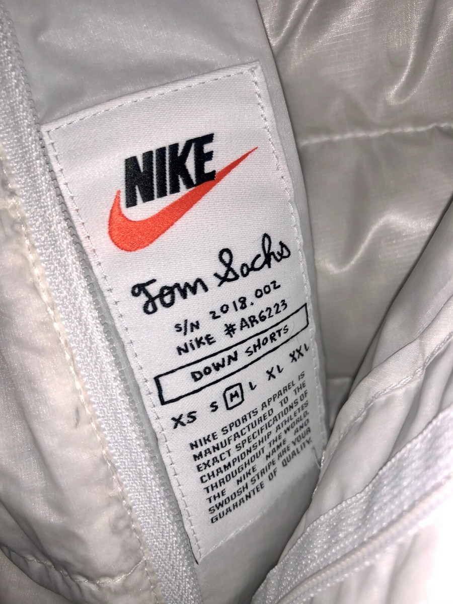 NIKE x TOM SACHS Down Shorts. White. NEW NWT Gyakusou Jordan Kobe