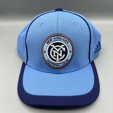 New York City FC Hat Youth Blue Adidas Strap Back MLS Cap New