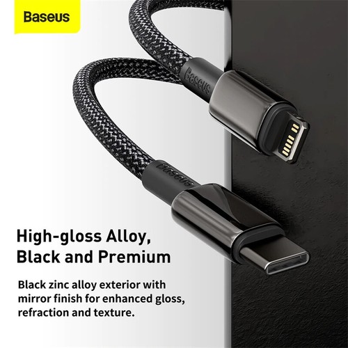 Baseus Tungsten PD 20W for iPhone to USB C Cable Fast Charging Data Sync. 1m 2m - Picture 3 of 10
