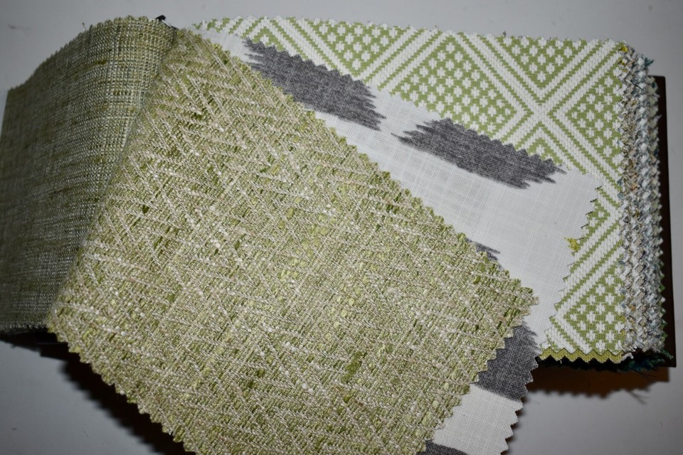 FABRIC SAMPLE BOOK Green SUCCULENT Leaf Jade 61pcs LOT Print Weave