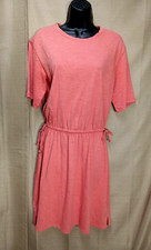 OLD NAVY - T-SHIRT DRESS Womens Sz XS Tall Sugar Poppy Orange Knit Elastic Waist