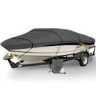 Boat Storage Cover 22-24ft Tie Down Straps Weatherproof-Includes 2 Support Poles