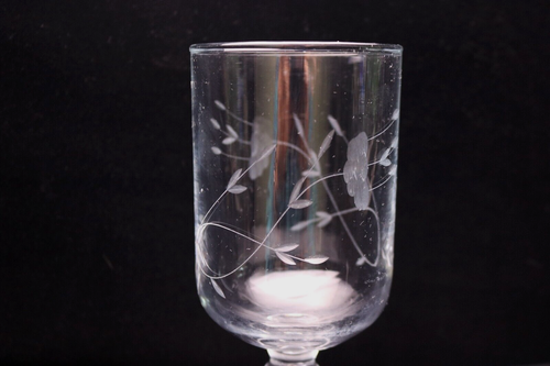 Princess House 11 oz Footed Tumbler 6 " Heritage Ball Stem Clear - Picture 3 of 4