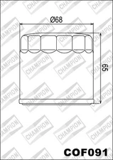 COF091 Filtro Olio CHAMPION Peugeot	400 Metropolis	400	2013 2014 2015