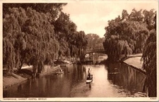 Vintage Postcard Cambridge Garett Hostel Bridge England United Kingdom     13618