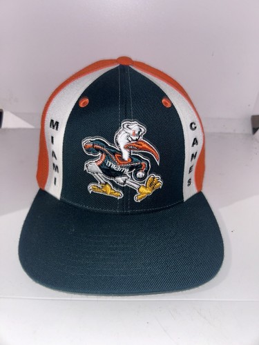 Miami Hurricanes NCAA Zephyr Retro Snapback Mütze Kappe orange grün neu ohne Etikett Go Canes