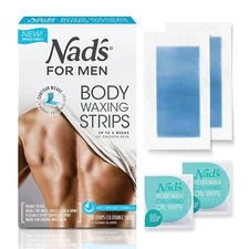 Nad'S for Men Body Wax Strips - Wax Hair Removal for Men - at Home Waxing Kit wi