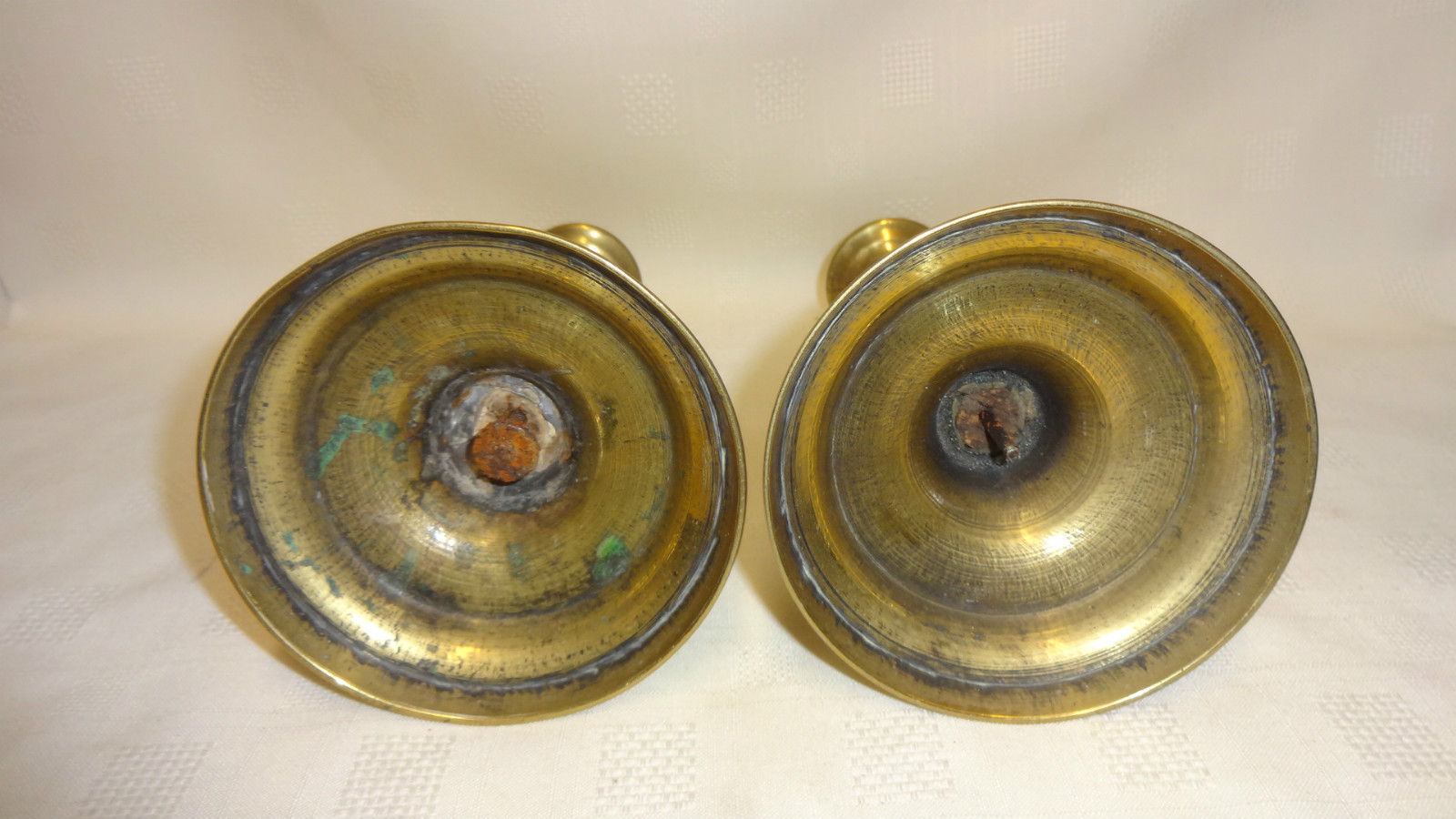 Vintage Attractive Pair Of 8" Brass Candlesticks eBay