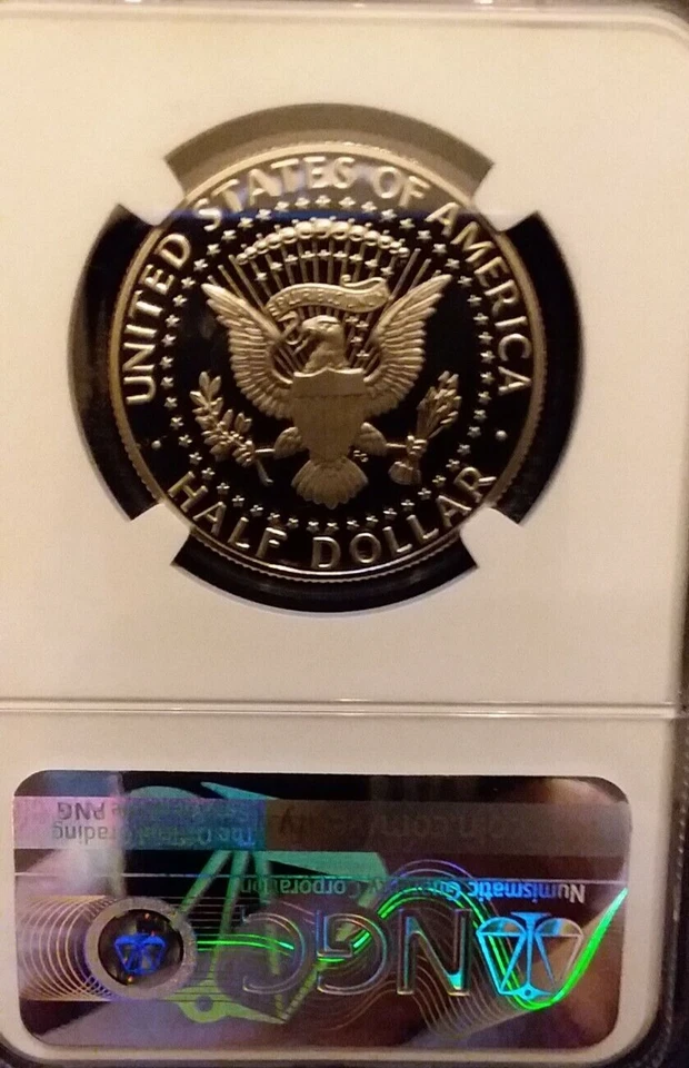1989-S NGC PF70 ULTRA CAMEO KENNEDY HALF DOLLAR *** PATRIOTIC FLAG LABEL *** - Image 2 of 2