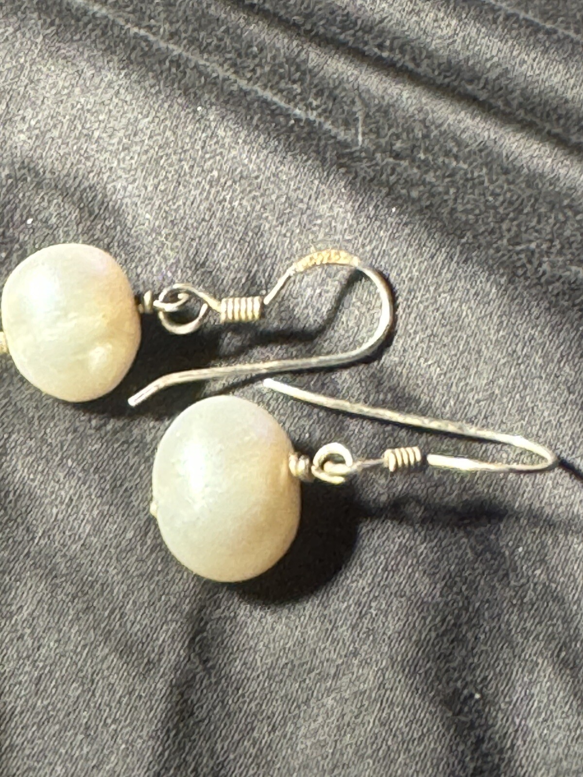 Single Pearl Dangle Sterling Silver Earrings Sing… - image 15