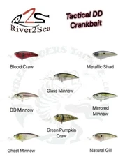 River2Sea Tactical Bassin' DD Crank 75 Crankbait - Choose Color