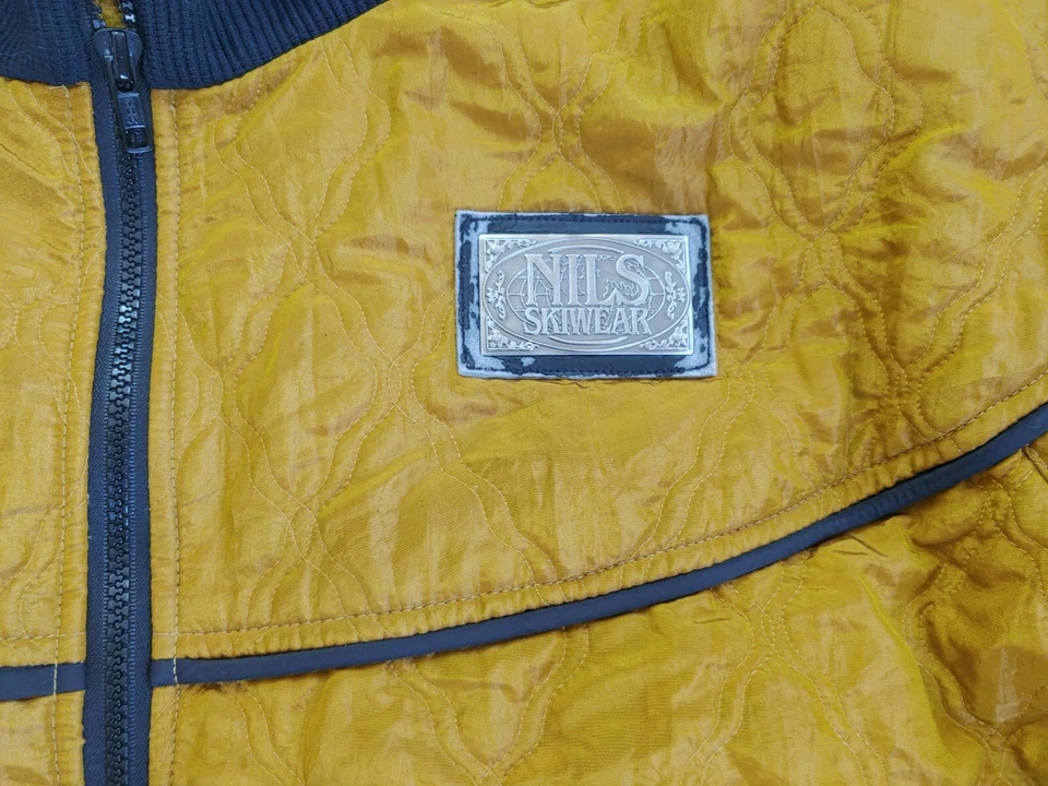NILS Winter Skiwear, VINTAGE, shiny yellow Black accents size 12 Pre-owned — 第 3/4 张图片