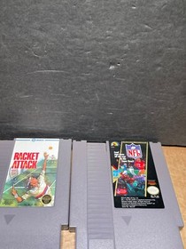 Nintendo NES Racket Attack and NFL Power Play Series Games Tested Ships Fast!!!
