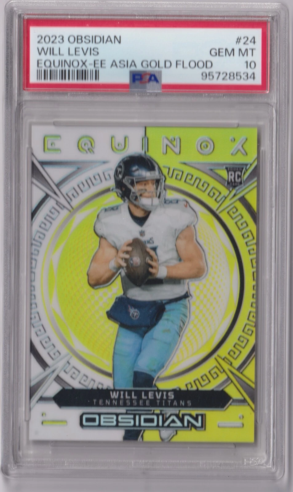 Will Levis Panini Obsidian Equinox #24 Electric Etch Asia Gold Flood
