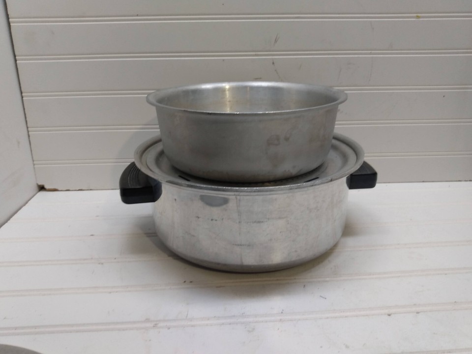 KitchenCraft Kitchen Craft 4Qt Aluminum Stock Pot Steamer Pan Double