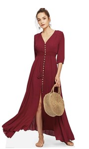 long button front dress