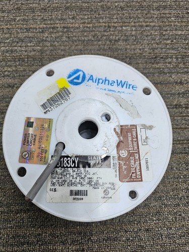 Alpha Wire 100FT Multi-Conductor Cable Slate 18 AWG/3C Spool Slate 86183CY - Picture 6 of 8