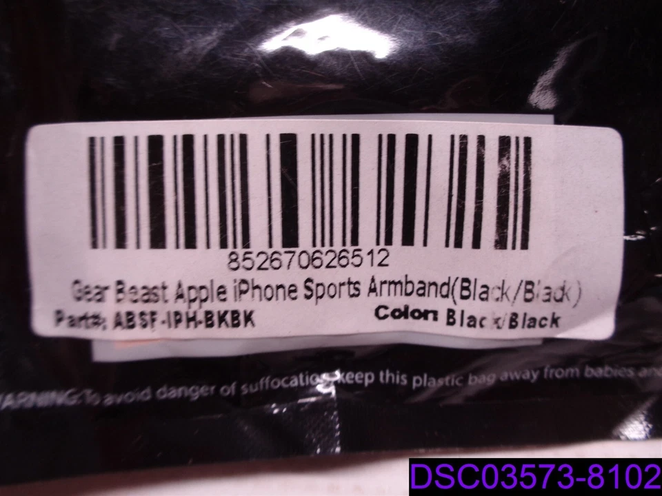 Cantidad = 4: Gear Beast se adapta a iPhone deportivo brazalete para correr negro P/N ABSF-IPH-BKBK Foto 3 de 3