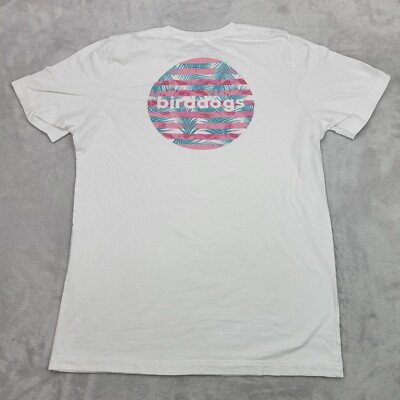 Birddogs Shirt Men Medium White Basic Spellout California Classic Core Adult Med