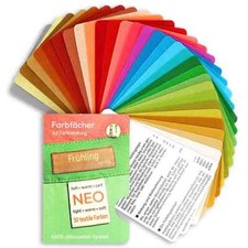 Stoff-Farbpass, 30 Farben, Frühling "Neo" zur Farbberatung - Fächer Frühlingstyp