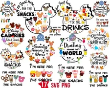 Bundle Snacking Drinking Around The World Svg, I'm Here For The Snack Svg Png