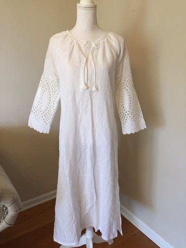 NEW J.CREW EYELET CAFTAN EMBROIDERED 