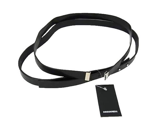 DSQUARED2 Size 8 Harley Black Silver Leather Buckle Sandals DSQUARED2 Size 8 Harley Black Silver Leather Buckle Sandals  main image 2