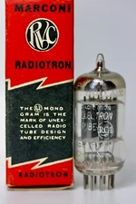 REAL NOS 1960 MARCONI RADIOTRON 12AX7 ECC83 SINGLE TUBE HEERLEN HOLLAND 100/100%