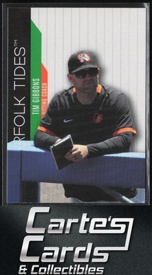 Tim Gibbons 2021 Choice Norfolk Tides #37 Norfolk Tides Hitting Coach