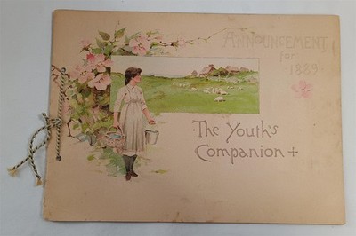 Antique 1889 Youth's Companion Announcement Advertising Book Calendar