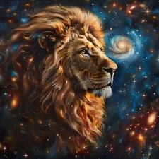 Fantasy Animal Lion Abstract Picture Home Decor Wall Art Canvas Prints Painting