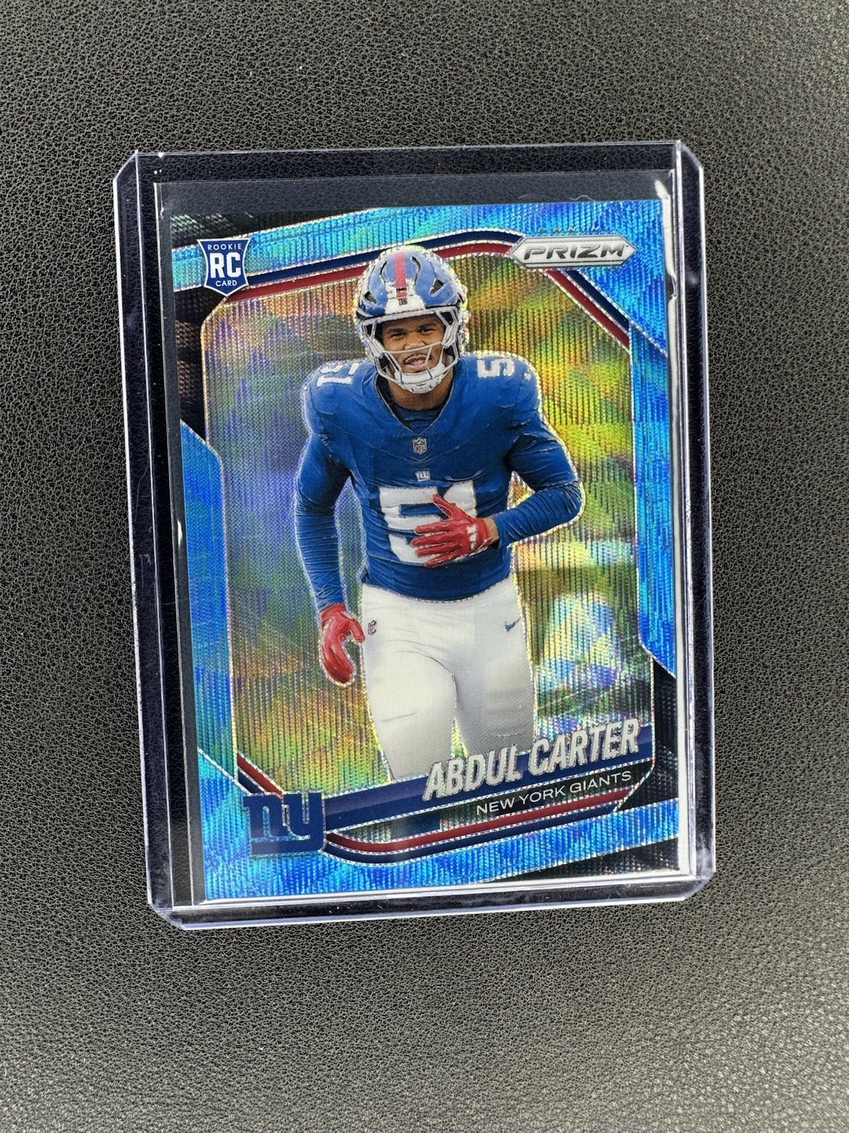 2025 Prizm Abdul Carter (RC) #394 Blue Wave Rookie #/230 Giants