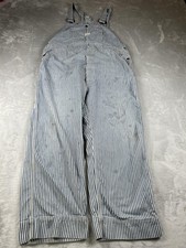 Vintage Big Mac Overalls Mens XL Hickory Stripe 60s Wabash Sanforized Penney