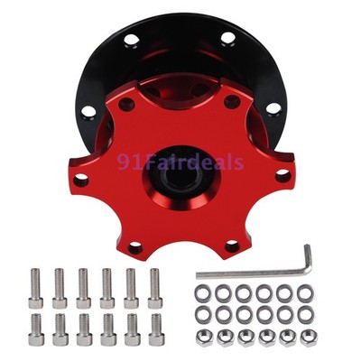 Car Steering Wheel Quick Release HUB Racing Adapter Snap Off Boss Kit Red